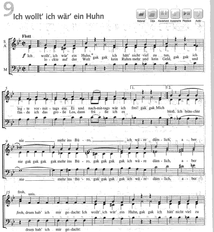 Ich wollt' ich wär' ein Huhn - Carsten Gerlitz - Score - Musica ...